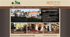 Desktop Screenshot of harmondsworthhall.com
