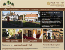 Tablet Screenshot of harmondsworthhall.com